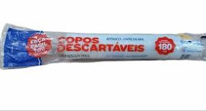 COPO DESCARTÁVEL BRANCO 180ML C/ 100UNI